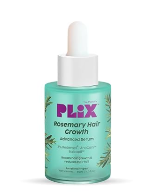 The Plant Fix Plix Rosemary Hair Growth Serum with 3% Redensyl, 4% AnaGain, 3% Baicapil, 30 ml | Stimulates Hair Growth, Increase Hair Density & Thickens Hair | For Men & Women